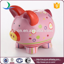 New pig design ceramic pottery money bank YScb0001-07